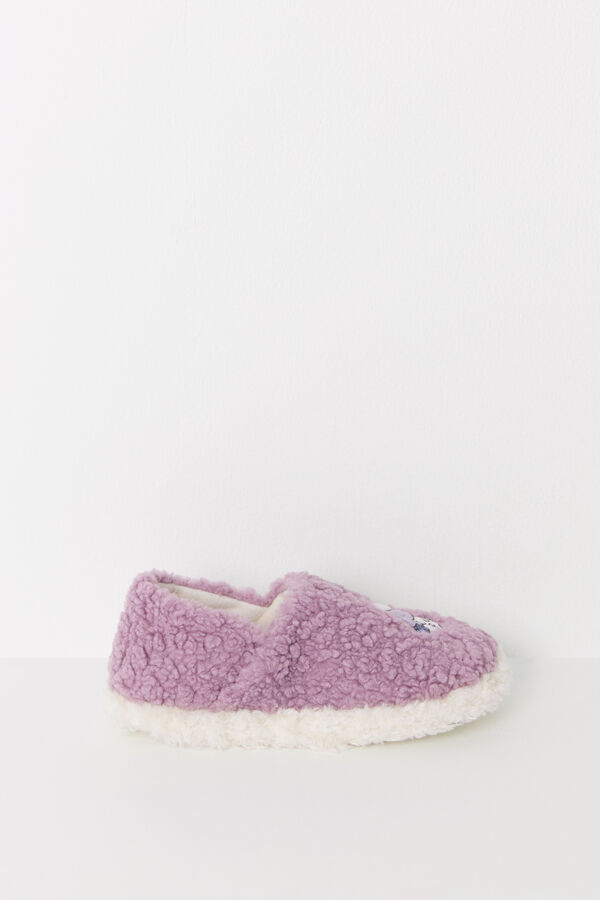 Women'secret Zapatillas casa borreguito Snoopy morado/lila