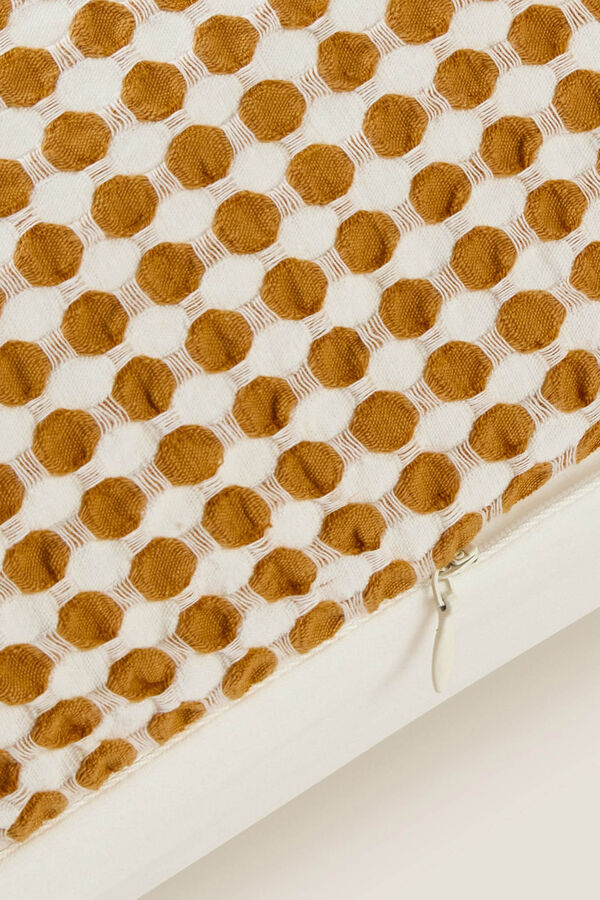 Textura Capa de almofada em tecido estampado amarelo