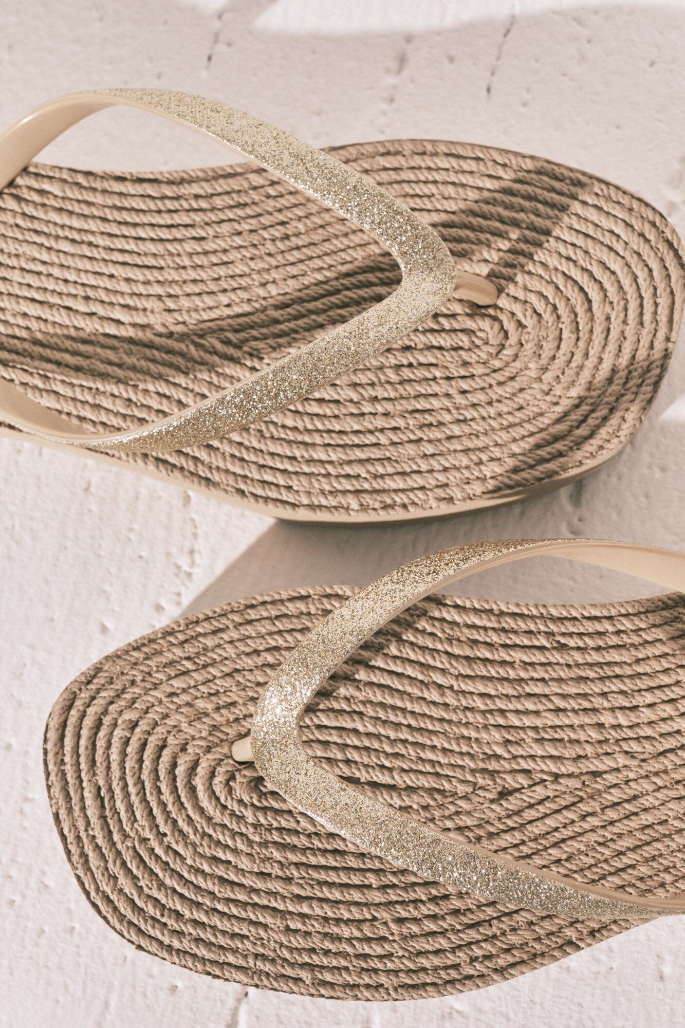 Women'secret Chinelos efeito juta com brilho