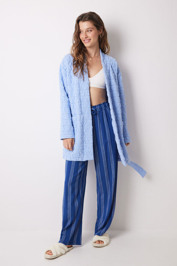 Women'secret Pantal&oacute;n largo lounge viscosa rayas estampado