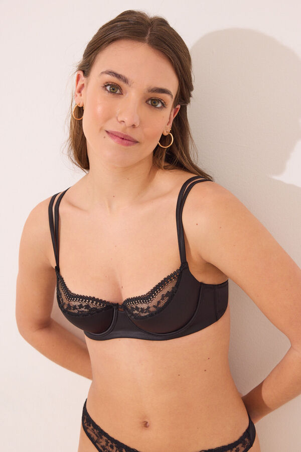 Women'secret Sujetador cl&aacute;sico BEAUTIFUL encaje negro negro