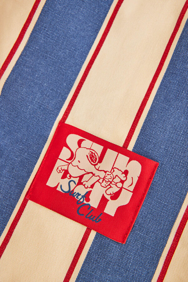 Women'secret Mala canvas estampados riscas Snoopy azul