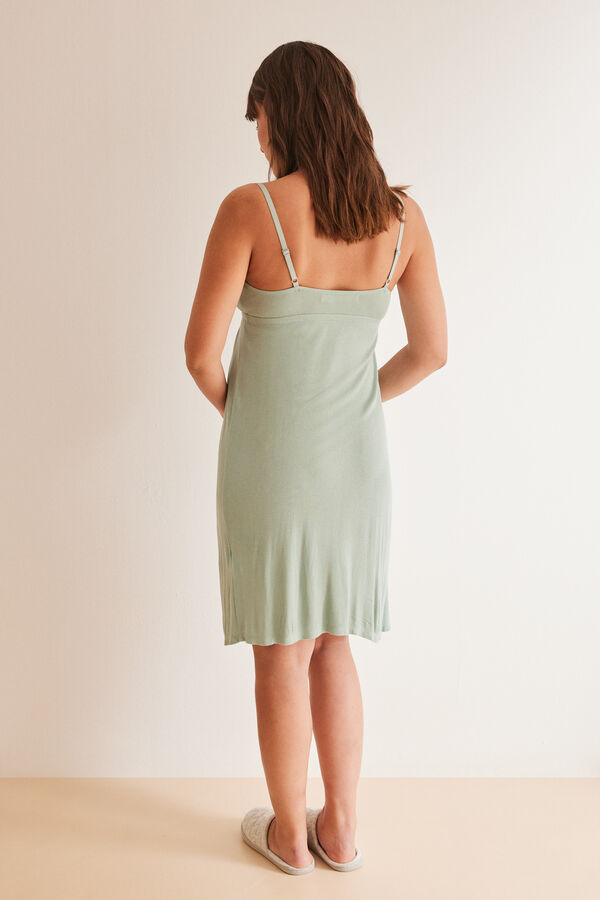 Women'secret Camis&oacute;n "maternity" verde tirantes canal&eacute; verde