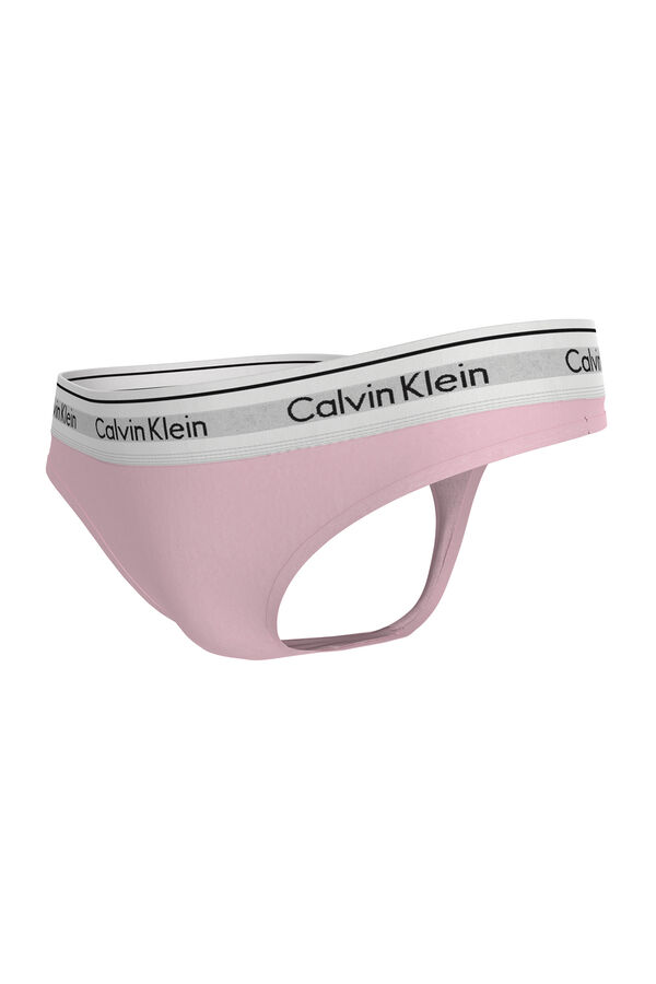 Calvin Klein Calcinha fio dental Calvin Klein rosa com logo rosa