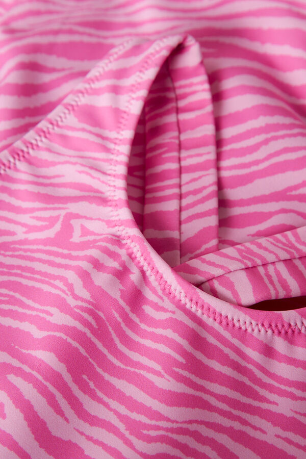 Name it Ba&ntilde;ador cebra espalda cruzada fucsia