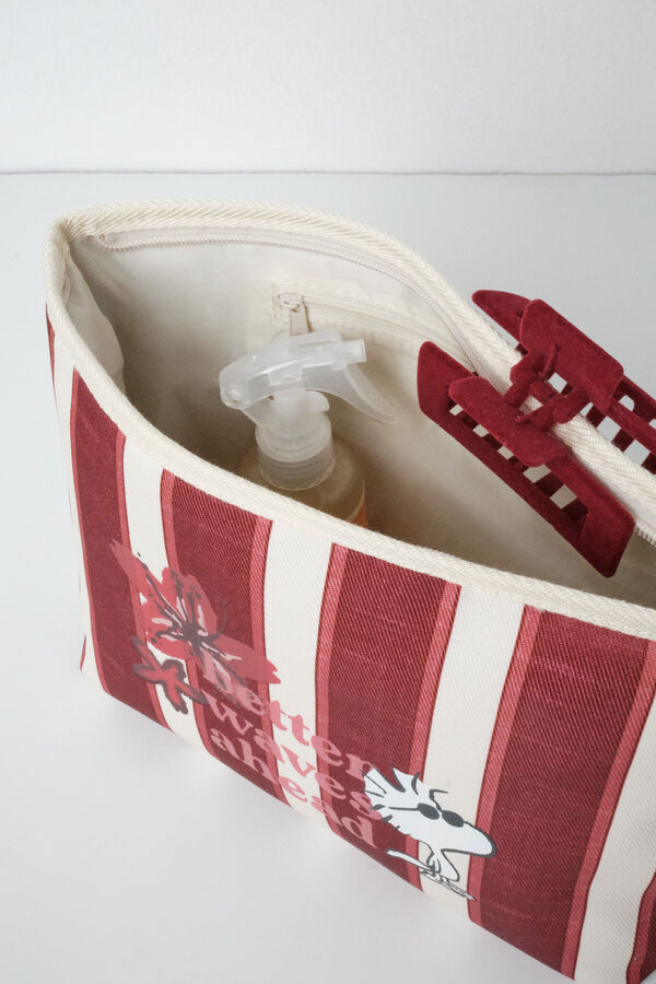 Women'secret Neceser mediano rayas Peanuts rojo