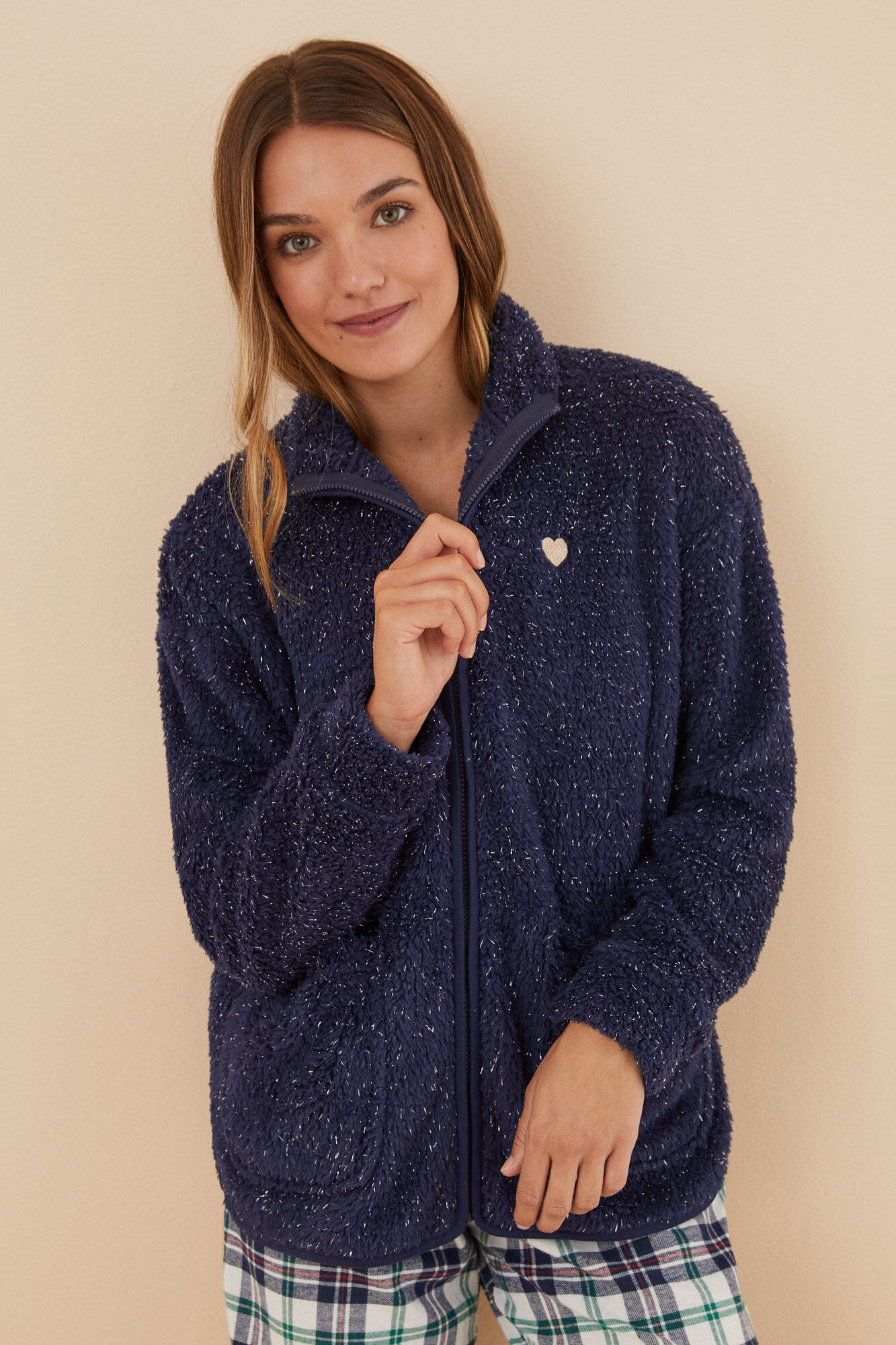 Women'secret Chaqueta pelo l&uacute;rex azul