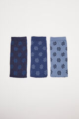 Women'secret Pack 3 meias algod&atilde;o estampagem cinzento estampado