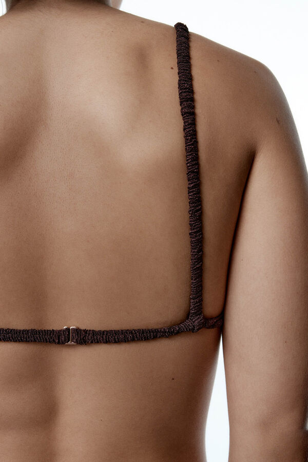 Black Limba Top de biquíni marrom Radiance triangular castanho