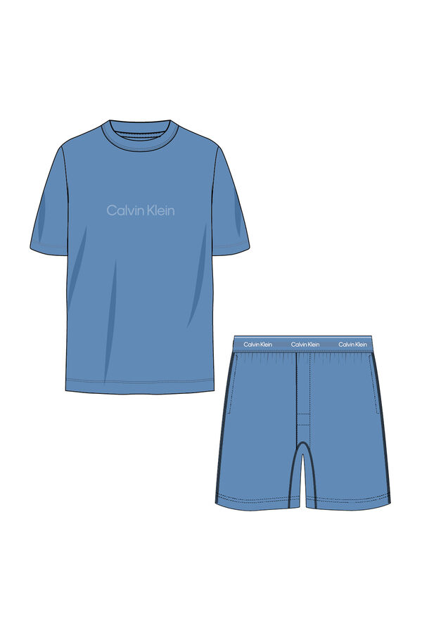 Calvin Klein Conjunto de pijama corto logo Calvin Klein azul azul