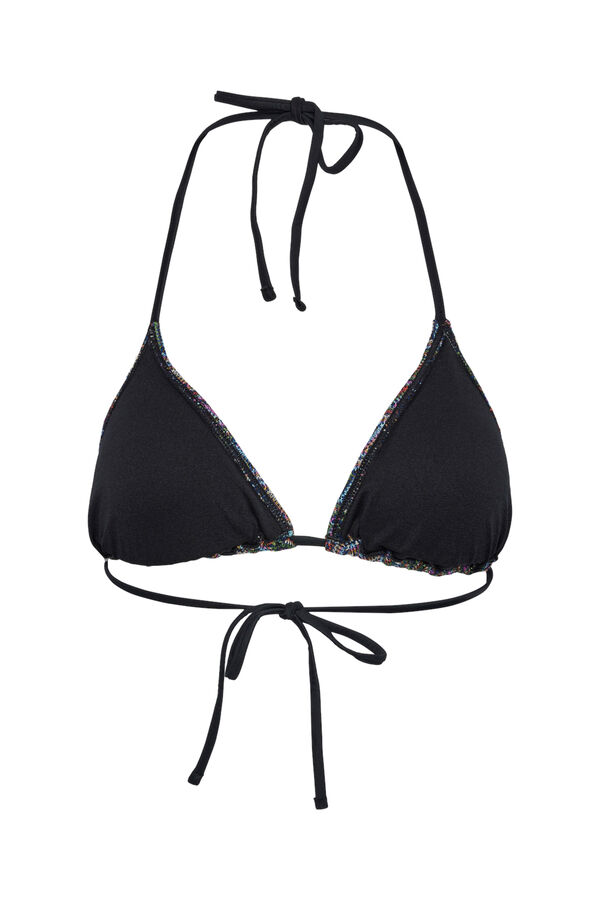 Pieces Top de bikini triangular beige