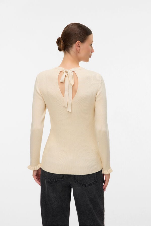 Mamalicious Top de punto maternity y lactancia beige