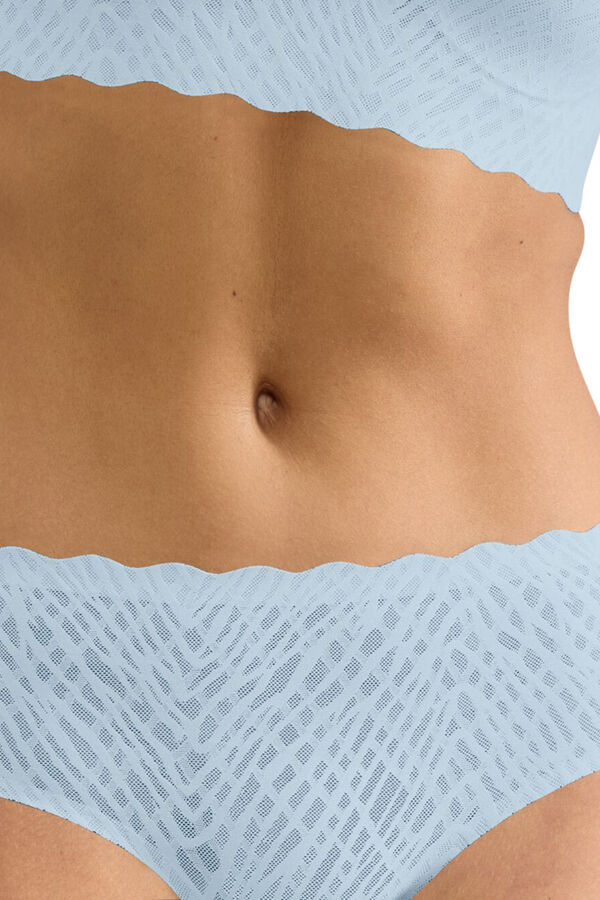 Sloggi Cueca cl&aacute;ssica invis&iacute;vel com renda azul