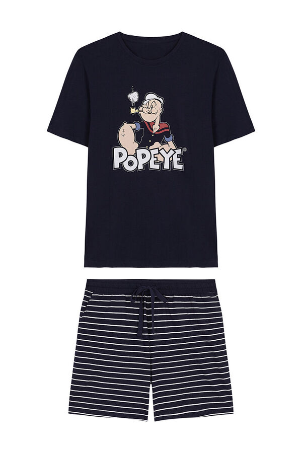 Womensecret Pijama corto hombre algodón Popeye azul
