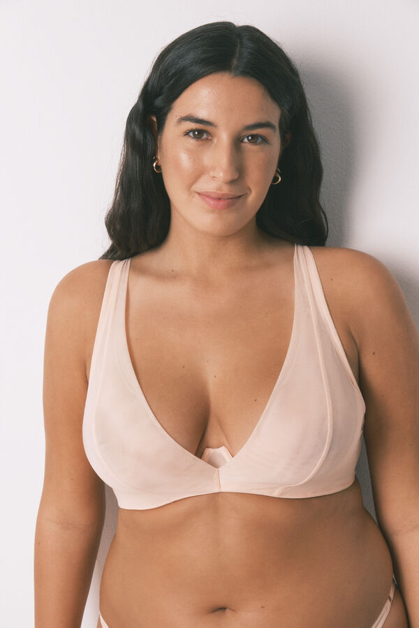 Women'secret Soutien halter de tule rosa com fecho especial  rosa