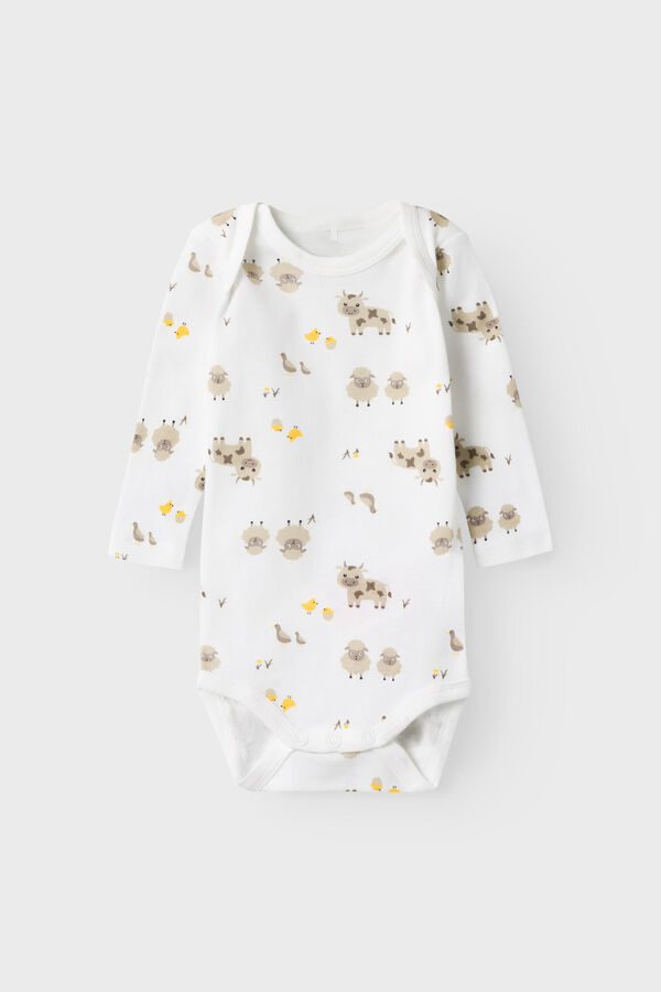 Name it Pack de 2 bodies de bebé de manga comprida branco