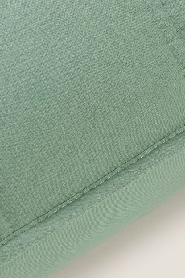 Textura Funda coj&iacute;n microfibra cuadros verde