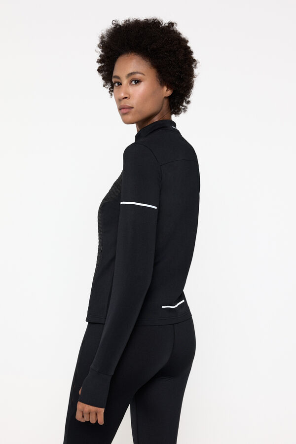 Only Play Jaqueta t&eacute;cnica acolchoada e detalhes refletivos preto