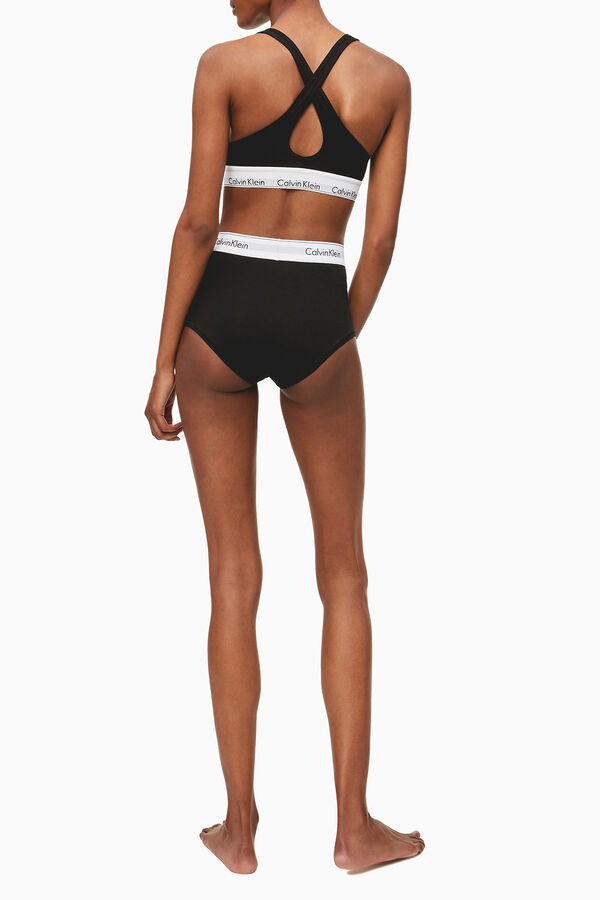 Calvin Klein Top preformado de algod&oacute;n con cinturilla de Calvin Klein negro