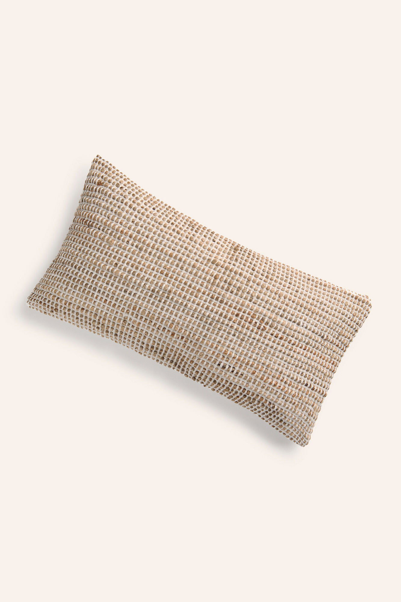 Calma House Funda de coj&iacute;n de yute y algod&oacute;n crudo West