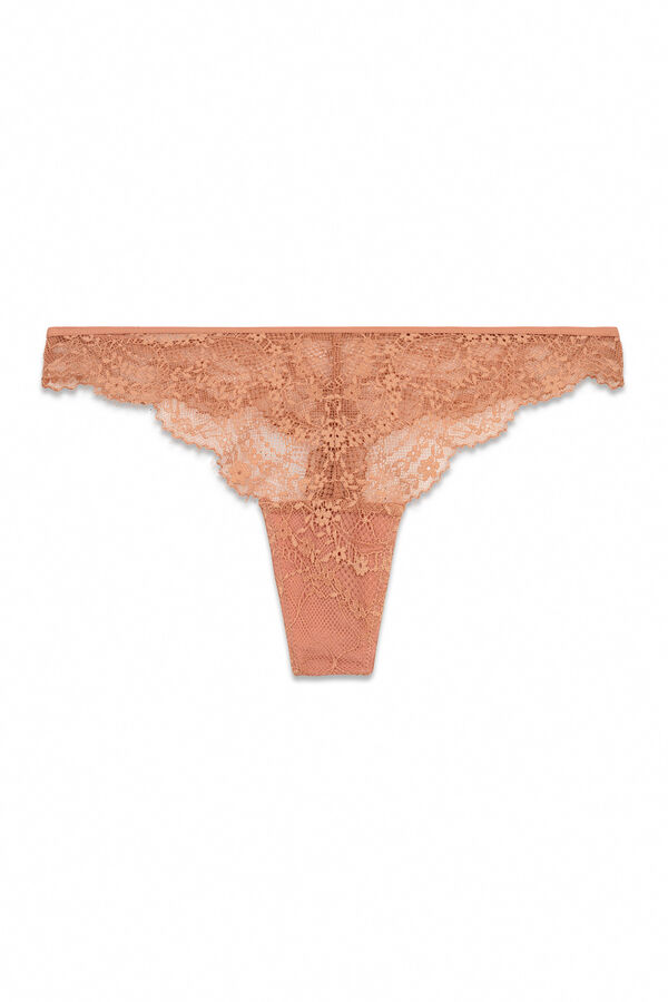 Women'secret Tanga encaje naranja naranja