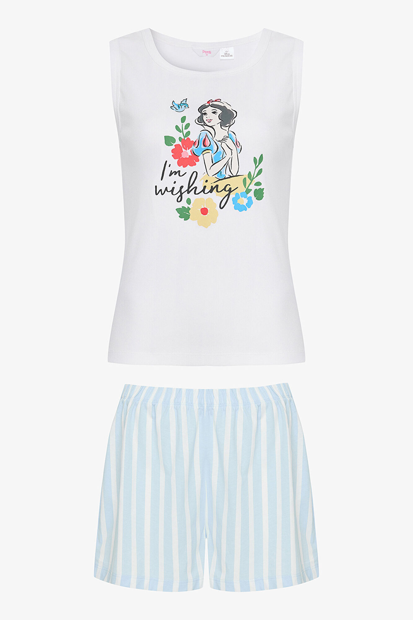 Penti Conjunto de pijama curto azul da Branca de Neve