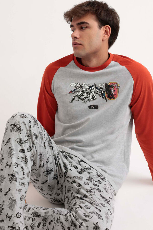 Admas Pijama hombre Star Wars gris