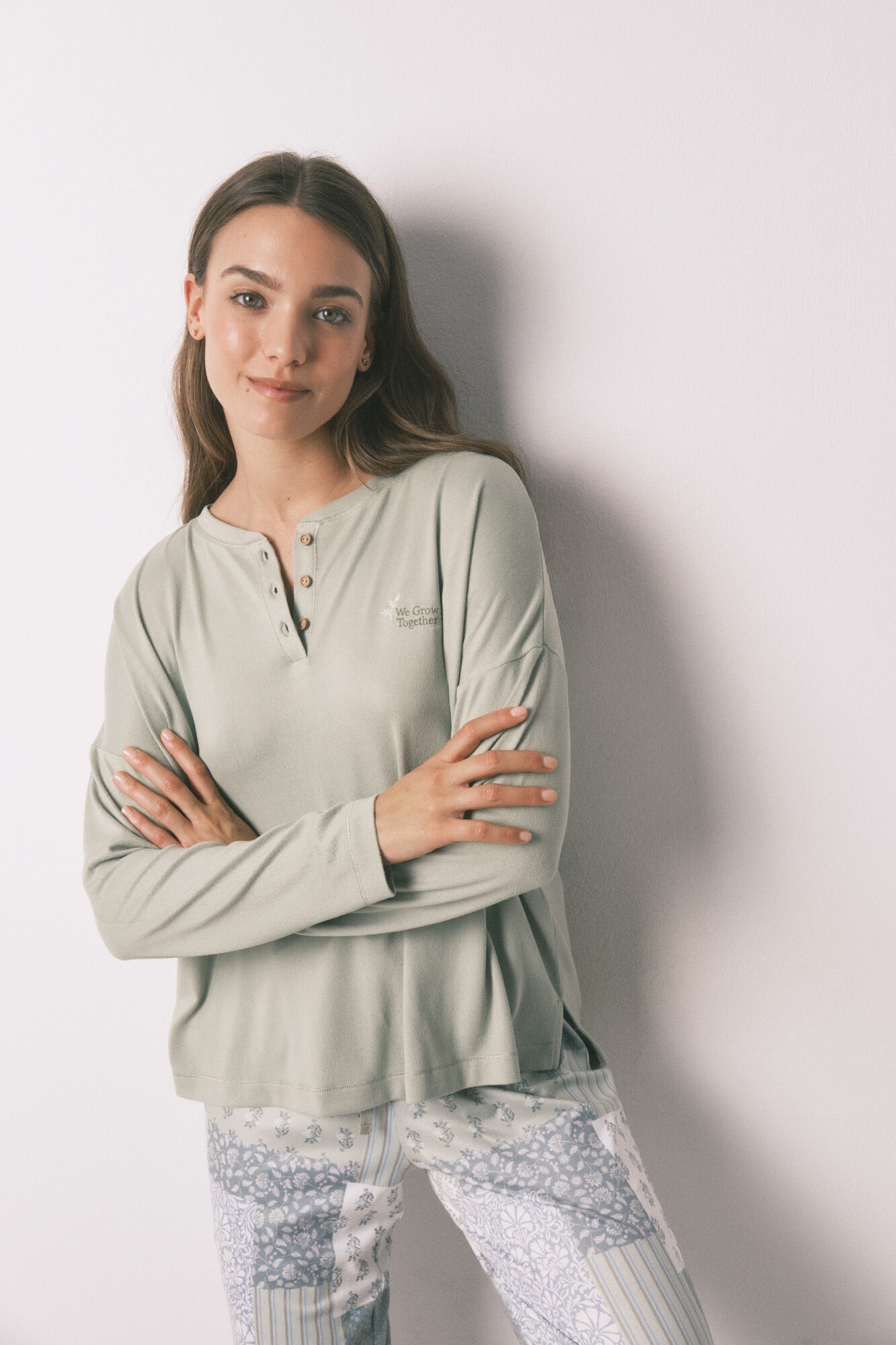 Women'secret Pijama largo super soft patchwork