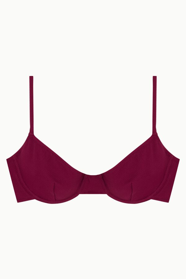 Bohodot Braga bikini brasile&ntilde;a ajustable piqu&eacute; burdeos