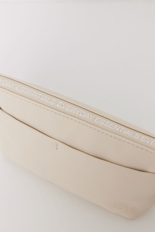 Women'secret Bolsa pequena de borracha bege cru