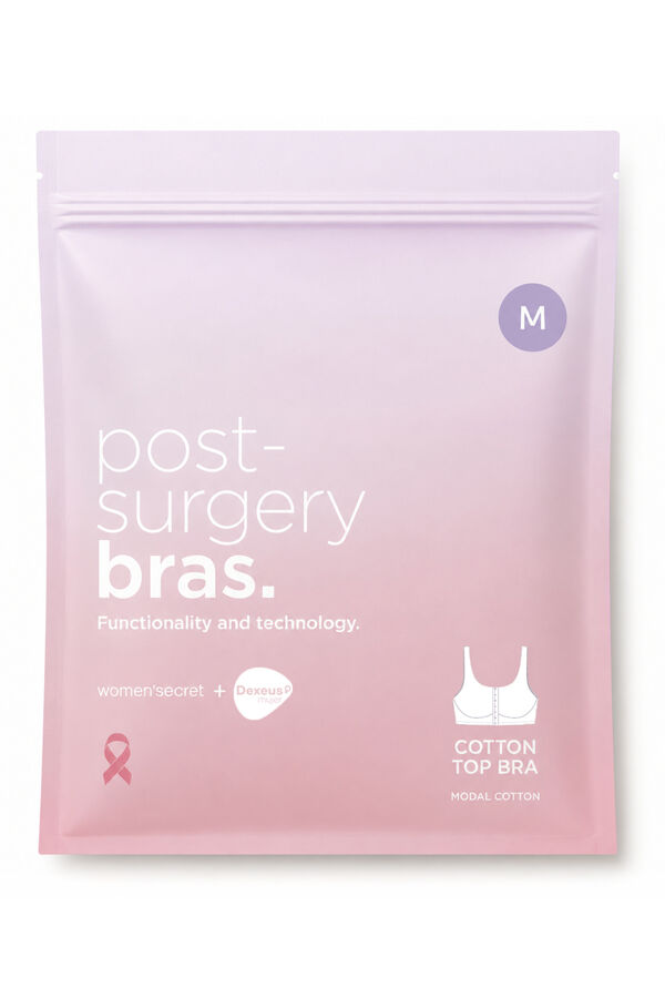 Women'secret NATURAL Sujetador postoperatorio algod&oacute;n rosa rosa