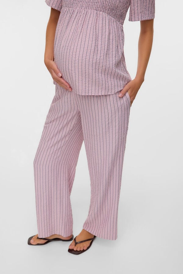 Mamalicious Cal&ccedil;a comprida maternidade rosa
