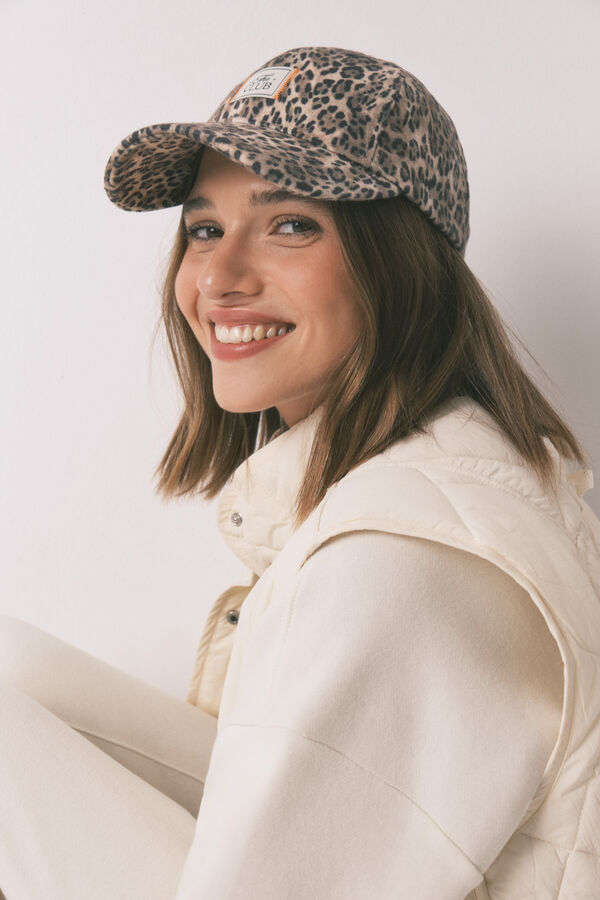 Women'secret Gorra felpa animal print estampado