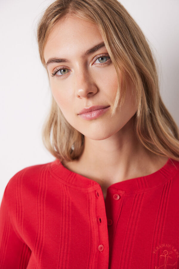 Women'secret Camiseta algod&oacute;n manga corta rojo rojo