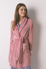 Women'secret Robe midi de polar rosa rosa