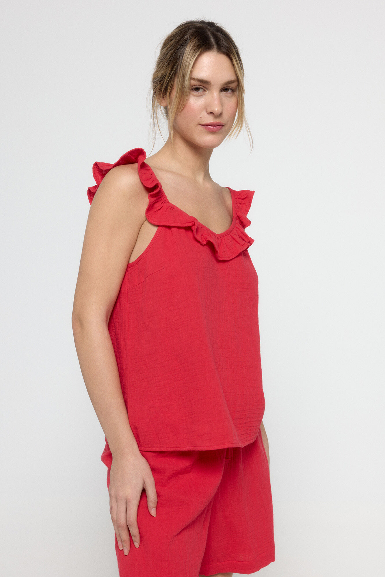 Pieces Top de tirantes con volante