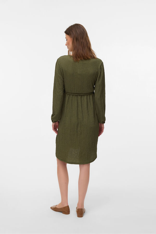 Mamalicious Vestido de maternity e amamenta&ccedil;&atilde;o de manga curta verde