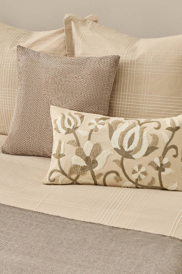 Textura Capa de edredom texturizada castanho