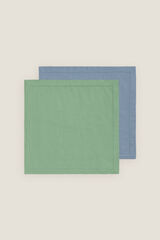 Textura Set 2 servilletas vainica algod&oacute;n 45x45cm. verde