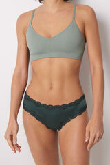 Women'secret Braga brasile&ntilde;a ancha encaje verde verde