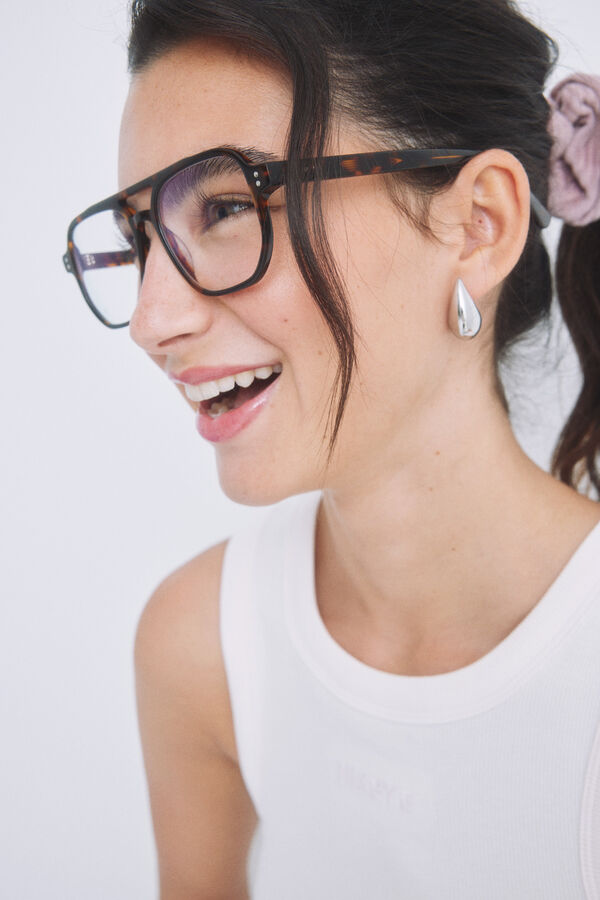 HI&BYE Crop top algod&oacute;n marfil marfil