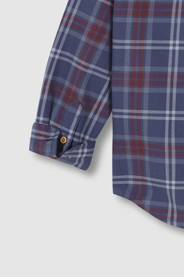 Gocco Camisa algod&oacute;n estampada azul