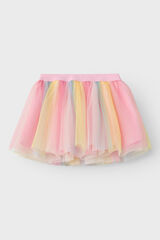 Name it Saia de tule multicolor rosa