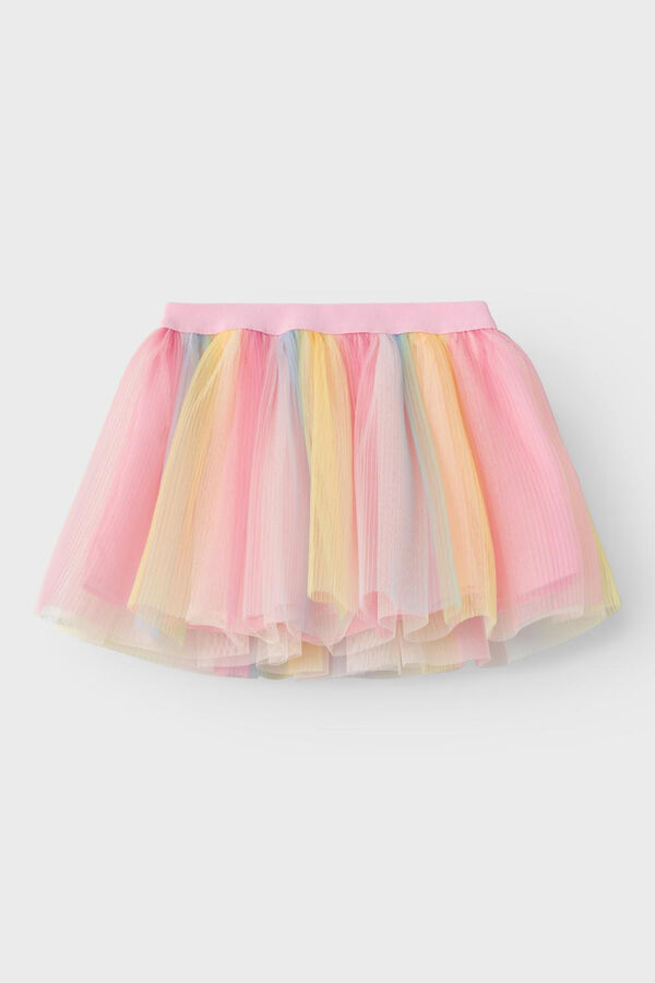 Name it Saia de tule multicolor rosa