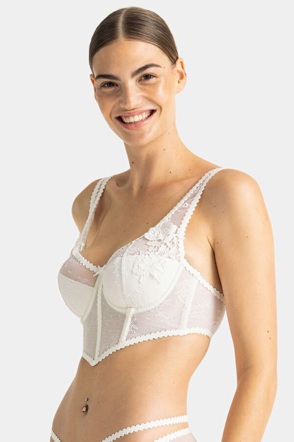 Dorina Sujetador de lencer&iacute;a tipo corpi&ntilde;o beige