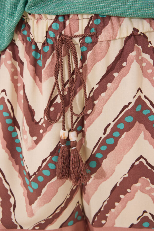 Women'secret Cal&ccedil;a de viscose com estampado tribal  cru