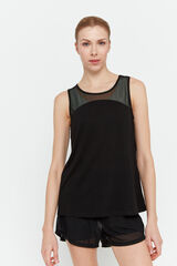 Only Play T-shirt de al&ccedil;as preto