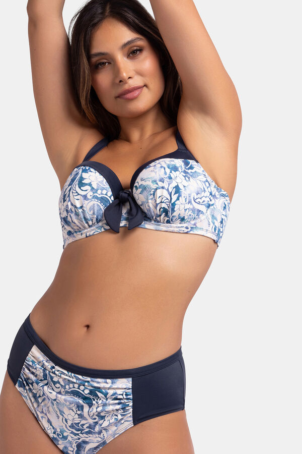 Dorina Top de biquíni com enchimento azul