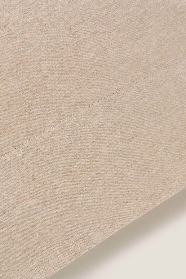 Textura Funda almohada punto algod&oacute;n beige