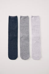 Women'secret Pack de 3 meias altas meias cinzento